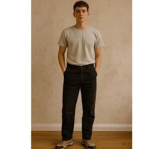 Askov Finlayson The Explorer Pant Black Front Pockets Canvas Pants Size 30